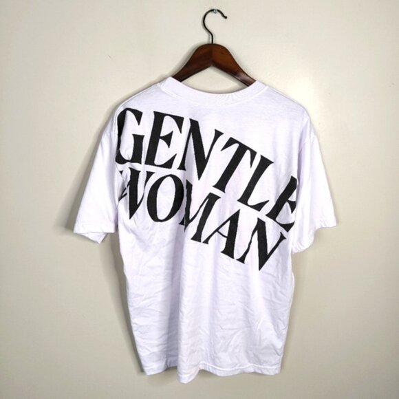 Gentlewoman Retro 90s Style Letter Logo Oversized Boxy Urban Street T-Shirt L - Picture 4 of 9